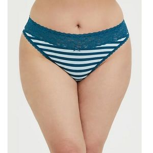 Torrid Wide Lace Cotton Thong Panty